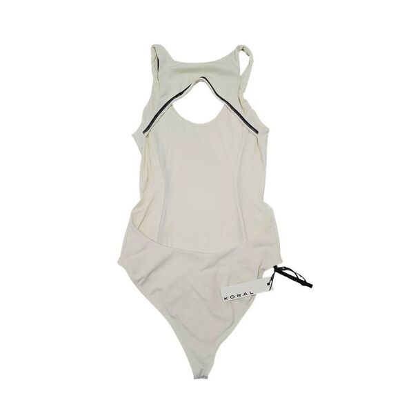 Koral LAUNCH BLACKOUT ONE PIECE Bodysuit MACADAMIA Sz S - Picture 6 of 7